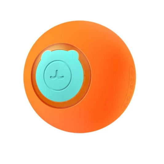 ROJECO Cat Toys Smart Interactive Cat Bouncing Ball PawesometecHUB Orange 